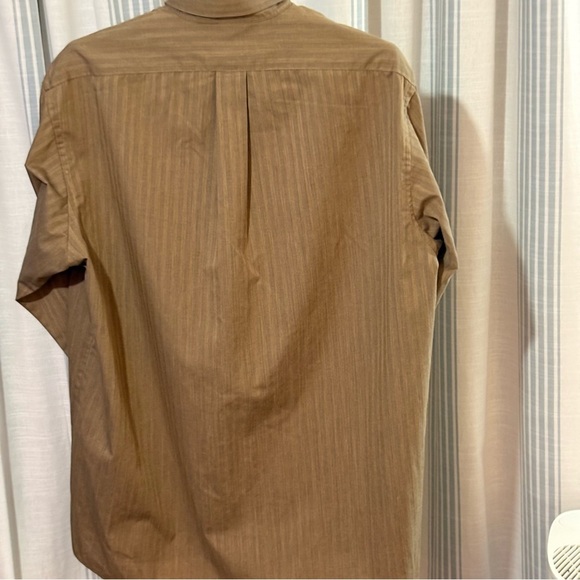 3/$20 Van Heusen Men's Tan Striped Button Down Shirt - Picture 5 of 5